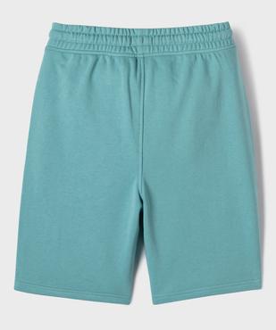 Bermuda uni en maille French Terry avec ceinture ajustable garçon vue3 - GEMO 4G GARCON - GEMO