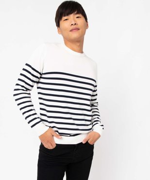 Pull homme à rayures vue2 - GEMO (HOMME) - GEMO