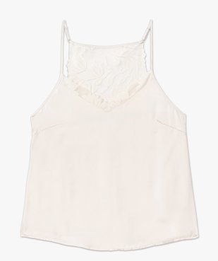 Débardeur lingerie en satin et dentelle femme vue6 - GEMO(HOMWR FEM) - GEMO