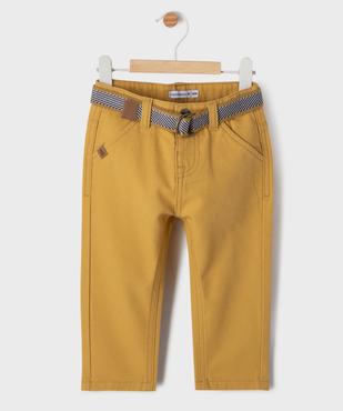 Pantalon en coton avec ceinture bébé garçon - LuluCastagnette vue2 - LULU CASTAGNETTE GEMO FOR GOOD - GEMO