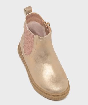 Boots Chelsea pailletées à semelle sport fille vue5 - LOVELY WINGS - GEMO