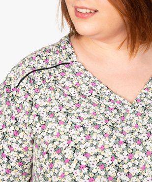 Blouse femme grande taille imprimée à manches longues vue2 - GEMO (G TAILLE) - GEMO