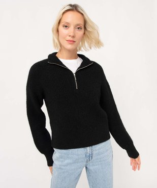 Pull femme à col zippé vue1 - GEMO(FEMME PAP) - GEMO