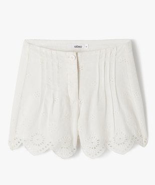 Short ample en broderie anglaise fille vue1 - GEMO (ENFANT) - GEMO