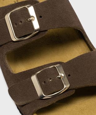 Sandales mules en cuir à semelle anatomique femme - Tanéo vue6 - TANEO - GEMO