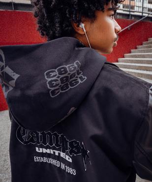 Blouson bi-matières avec motif poitrine et dos garçon - Camps United vue2 - CAMPS - GEMO