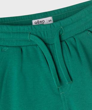 Bermuda en maille French Terry avec ceinture ajustable garçon vue2 - GEMO 4G GARCON - GEMO