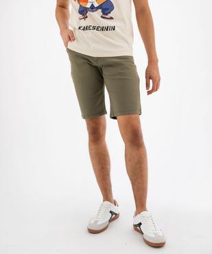 Bermuda 5 poches en coton stretch coloris unique homme vue1 - GEMO (HOMME) - GEMO
