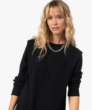 Robe femme sweat avec épaulettes - LuluCastagnette vue6 - LULUCASTAGNETTE - Nikesneakers