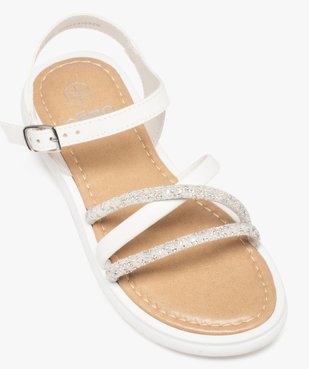 Sandales fille unies à brides strass vue5 - GEMO (ENFANT) - GEMO