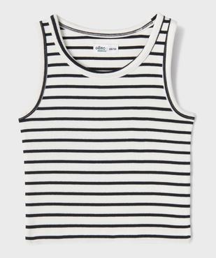 Débardeur rayé à col rond fille vue1 - GEMO 4G FILLE - GEMO