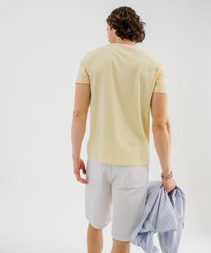 Tee-shirt manches courtes en jersey de coton imprimé homme vue3 - GEMO 4G HOMME - GEMO
