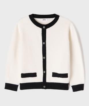 Gilet à col rond fille vue2 - GEMO (ENFANT) - GEMO