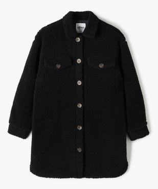 Veste fille longue en fourrure imitation vue1 - GEMO (JUNIOR) - GEMO