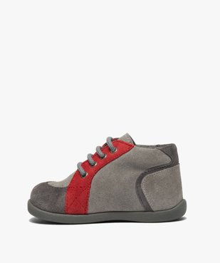 Chaussures premiers pas bébé garçon en cuir vue3 - GEMO(BEBE DEBT) - GEMO