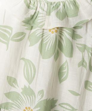 Robe sans manches à volants en voile de coton fleuri fille vue2 - GEMO (ENFANT) - GEMO