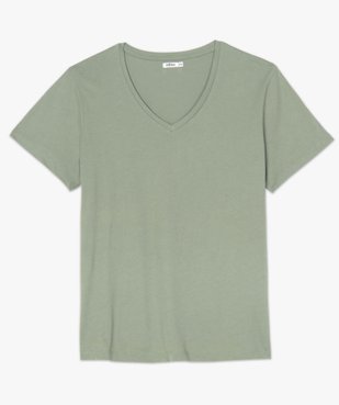 Tee-shirt femme à manches courtes et col V vue4 - GEMO (G TAILLE) - GEMO