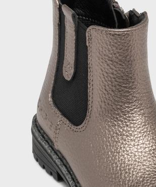 Chelsea boots zippées et métallisées fille - Chipie vue6 - CHIPIE - GEMO
