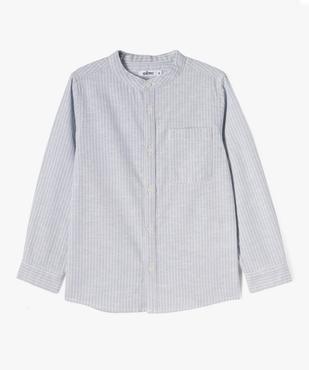 Chemise manches longues à col mao et rayures garçon vue6 - GEMO (ENFANT) - GEMO