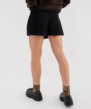Jupe short en velours côtelé femme vue3 - GEMO(FEMME PAP) - GEMO