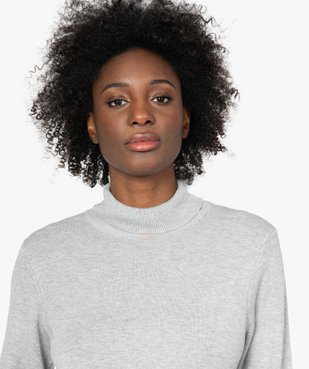 Pull femme à col roulé et boutons sur les poignets vue2 - GEMO(FEMME PAP) - GEMO