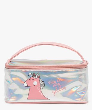 Trousse femme à reflets multicolores avec motif licorne vue1 - GEMO (ACCESS) - GEMO