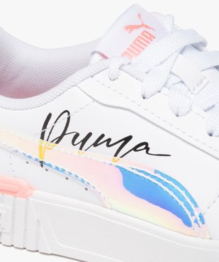 Baskets fille unies à lacets avec détails métallisés - Puma vue6 - PUMA - GEMO