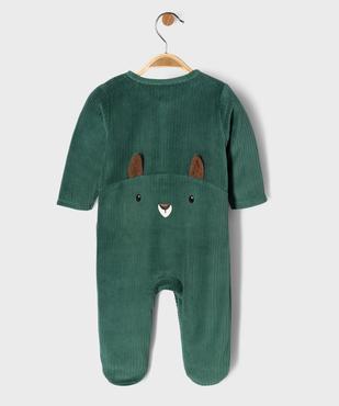 Pyjama dors-bien en velours côtes plates bébé vue5 - GEMO 4G BEBE - GEMO
