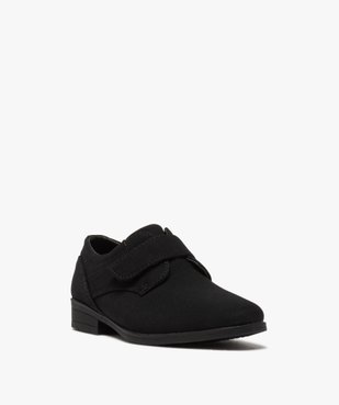 Derbies garçon unis dessus textile et fermeture scratch vue2 - GEMO (ENFANT) - GEMO