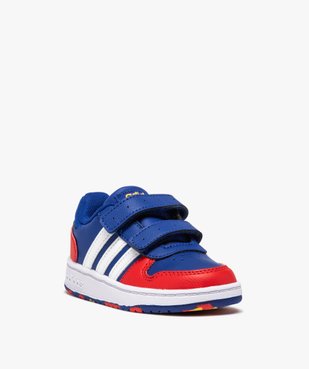 Baskets garçon multicolores à scratch – Adidas Hoops 2.0 vue2 - ADIDAS - GEMO