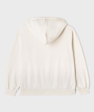 Sweat à capuche en molleton uni fille vue4 - GEMO 4G FILLE - GEMO