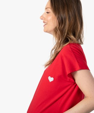 Tee-shirt de grossesse avec petit motif  vue2 - GEMO (MATER) - GEMO