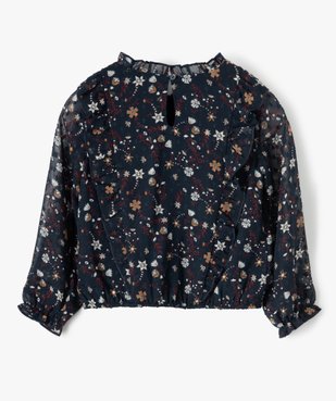 Blouse fille à fleurs, volants et manches longues vue3 - GEMO (ENFANT) - GEMO