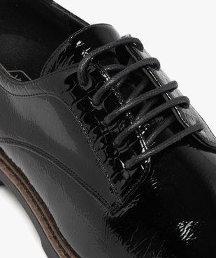 Derbies femme unis à semelle crantée détails fantaisie vue7 - GEMO (CASUAL) - GEMO