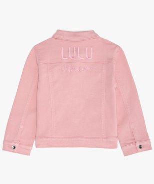Veste fille en jean coloré - Lulu Castagnette vue4 - LULUCASTAGNETTE - GEMO