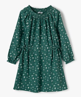 Robe fille en voile à manches longues et col smocké vue1 - Nikesneakers (ENFANT) - Nikesneakers