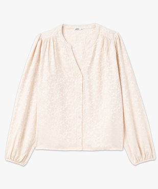 Chemise en matière satinée à motifs fleuris femme vue4 - GEMO(FEMME PAP) - GEMO