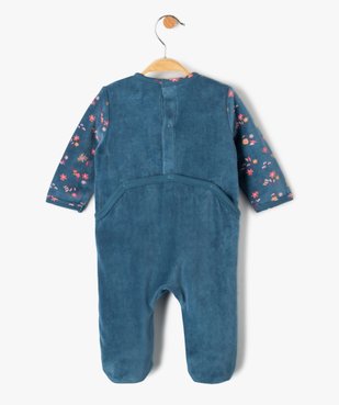 Pyjama bébé pont-dos en velours à motif lapins - Petit Béguin vue4 - PETIT BEGUIN - GEMO