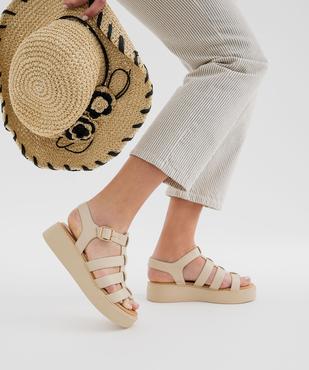 Sandales compensées multi-brides femme - 5 Miles vue7 - 5 MILES - GEMO