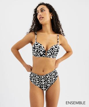 Ensemble de maillot de bain deux pièces en maille gaufrée pour femme - GEMO