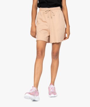 Short femme en maille ample à taille haute vue1 - GEMO(FEMME PAP) - GEMO