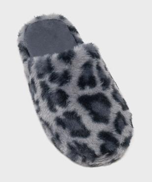 Chaussons mules en fourrure imitation imprimée léopard femme vue5 - GEMO(HOMWR FEM) - GEMO
