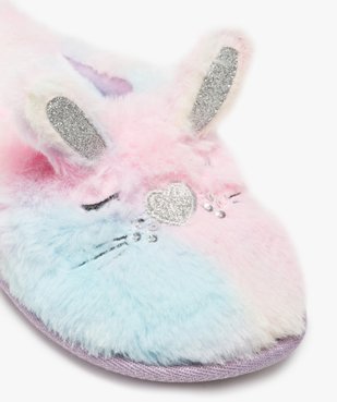 Chaussons fille mules colorées 3D avec oreilles de lapin vue6 - GEMO C4G FILLE - GEMO