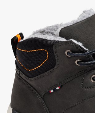 Baskets homme mid-cut unies avec intérieur fourré vue6 - GEMO (CASUAL) - GEMO