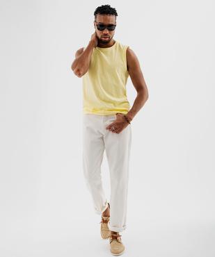 Tee-shirt sans manches en jersey de coton homme vue4 - GEMO 4G HOMME - GEMO