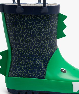 Bottes de pluie bébé garçon en caoutchouc avec motifs et à anses vue7 - BUGGY - GEMO