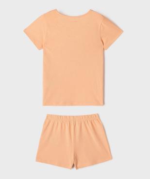 Pyjashort en jersey de coton imprimé fille vue3 - GEMO (ENFANT) - GEMO