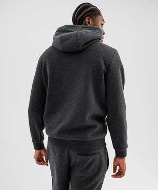 Sweat à capuche en molleton doux chiné homme vue4 - GEMO 4G HOMME - GEMO