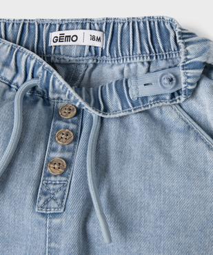 Jean avec taille élastique bébé garçon vue2 - GEMO(BEBE DEBT) - GEMO