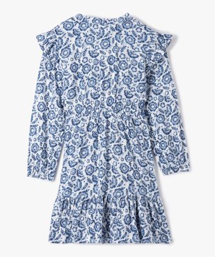 Robe fille à motifs fleuris et rayures pailletées - LuluCastagnette vue3 - LULUCASTAGNETTE - GEMO